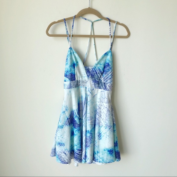 LF Dresses & Skirts - LF Watercolor Blue House of Three Cocktail Dress
